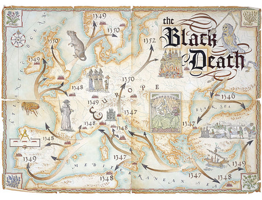 areas affected by black death
