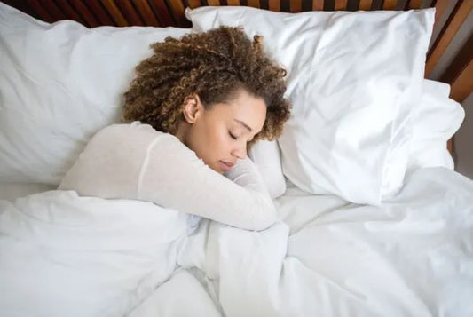 a woman napping