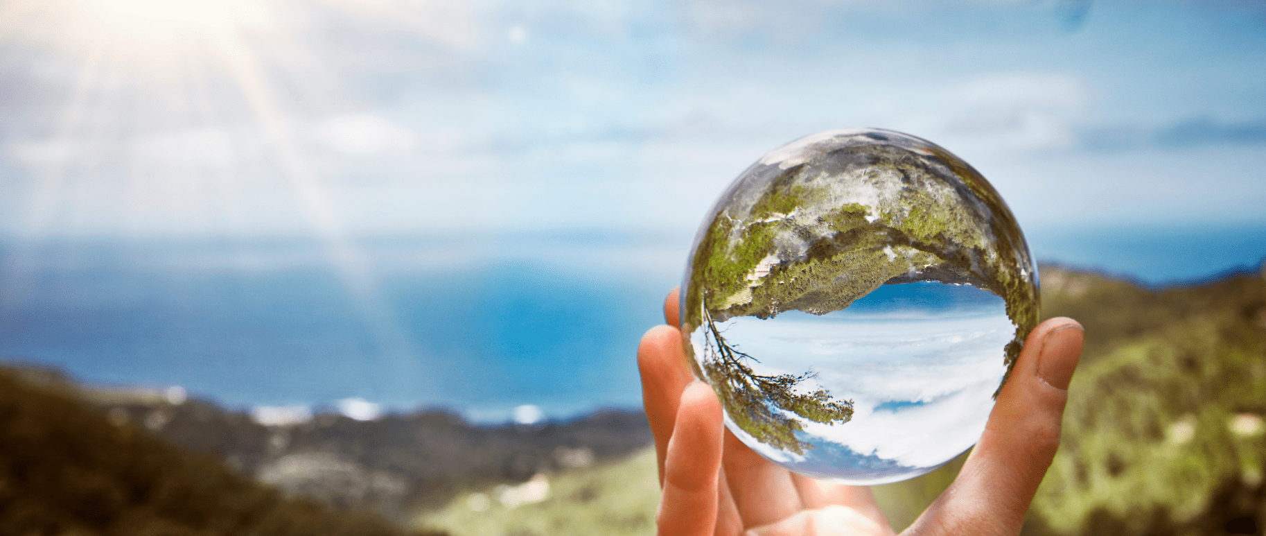 A person holding a crystal ball