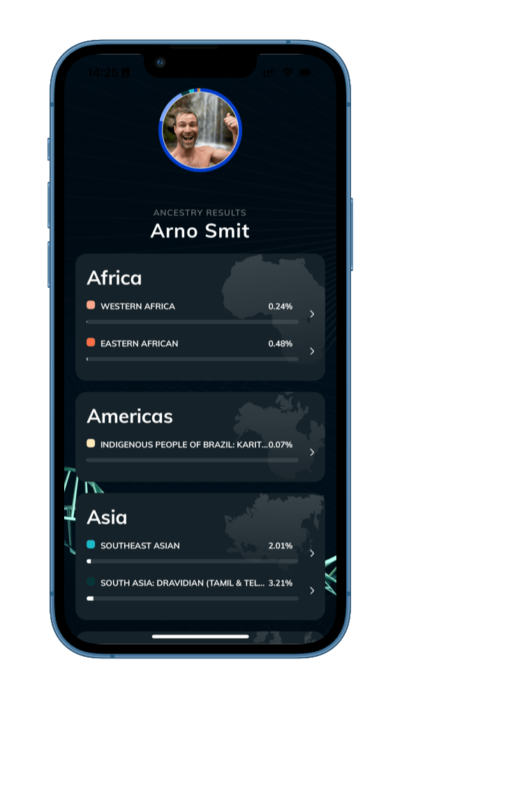 An overview of what Ancestry can look like with BioCertica covering a diverse set of ethnic and heritage, and lineage insights.