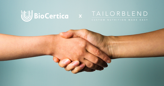 BIOCERTICA PARTNERS WITH TAILORBLEND