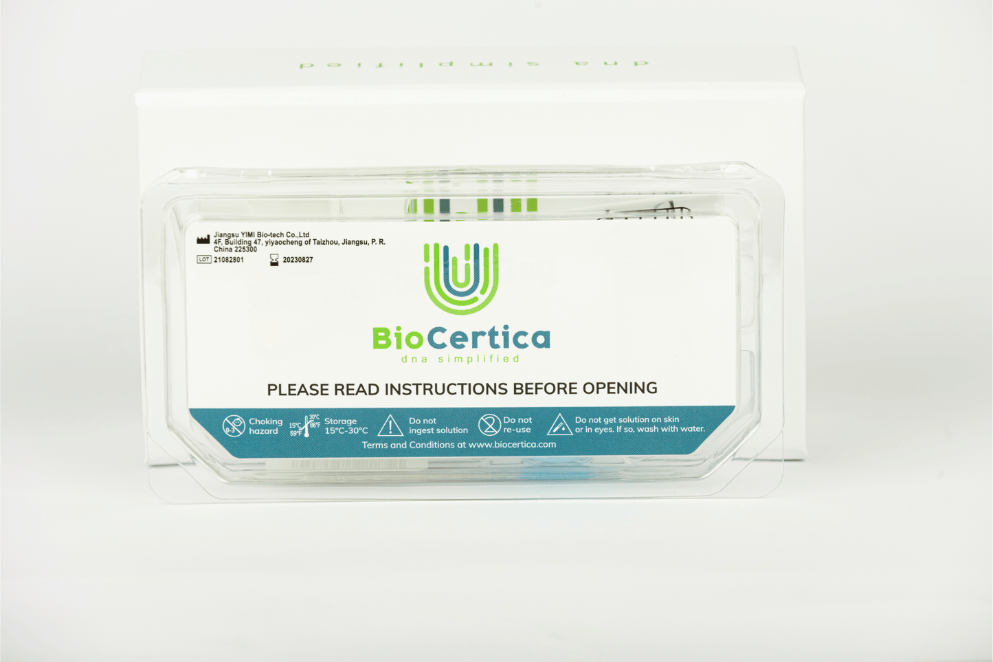 BioCertica collection DNA Skin Care Test Kit